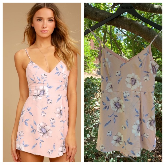 Lulus Pants - Lulu’s Magical Meadow Blush Skort Dress Romper